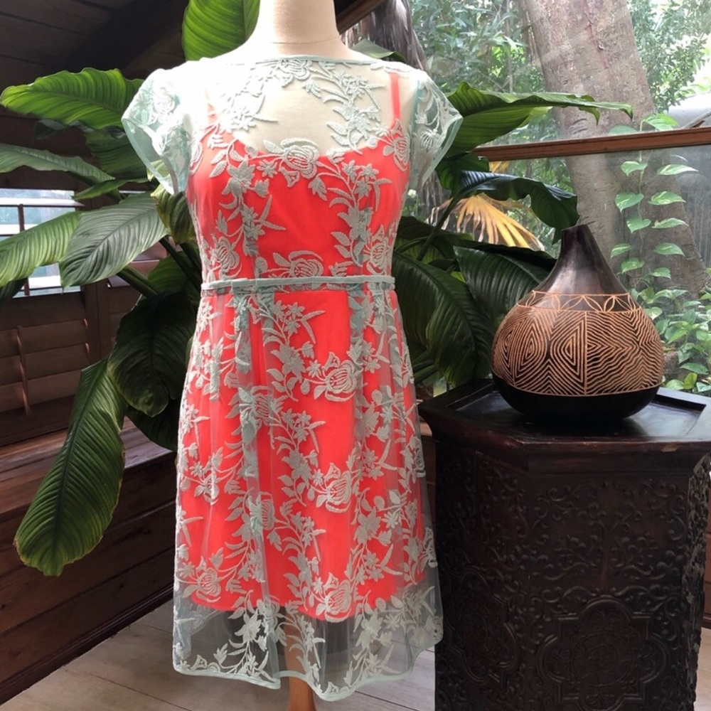 Nanette lepore orange and blue party dress - Picture 2 of 7